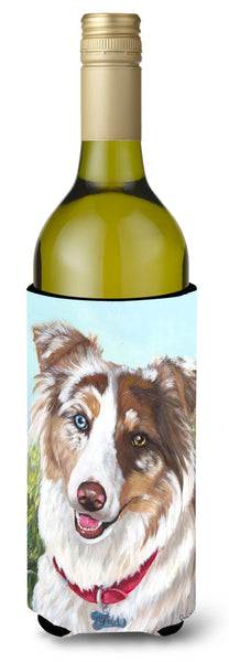 Buy this Australian Shepherd Scarlet Wine Bottle Hugger PPP3009LITERK