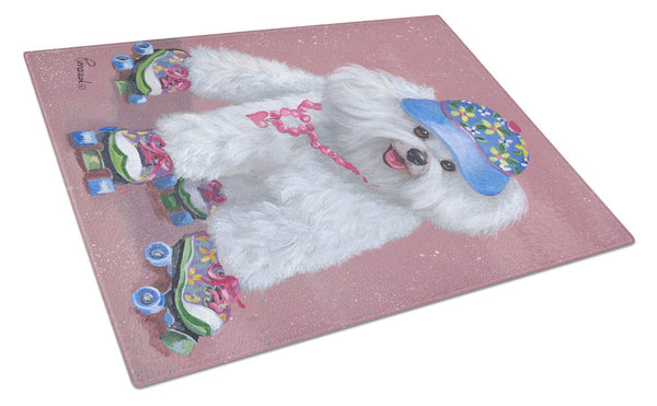 Buy this Bichon Frise Girls do it Better Glass Cutting Board Large PPP3021LCB