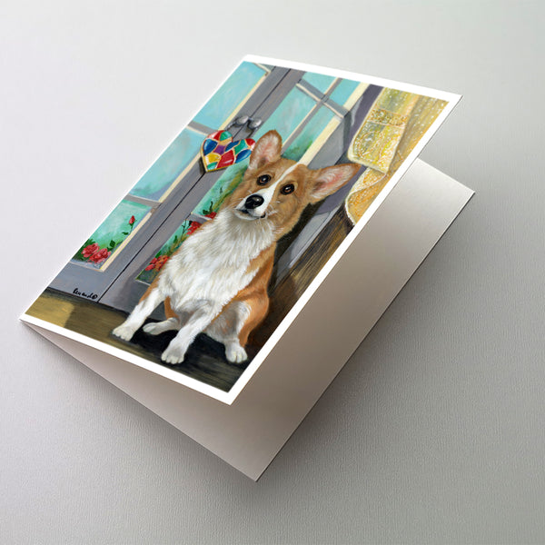 Buy this Corgi Suncatcher Greeting Cards and Envelopes Pack of 8