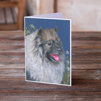 Keeshond Greeting Cards and Envelopes Pack of 8