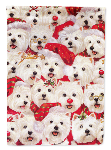 Buy this Westie Christmas a Plenty Flag Canvas House Size PPP3133CHF