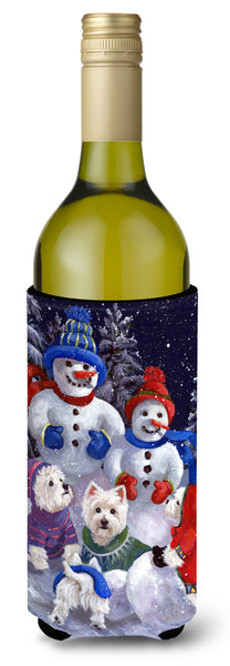 Buy this Westie Snowpeople Wine Bottle Hugger PPP3135LITERK