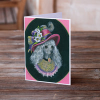 Poodle Lady Alexandria Greeting Cards and Envelopes Pack of 8
