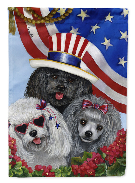 Buy this Poodle USA Flag Garden Size PPP3152GF