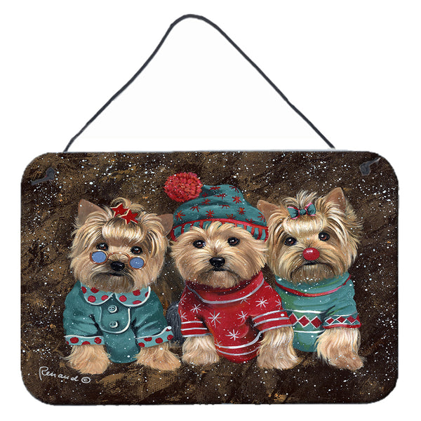 Buy this Yorkshire Terrier Yorkie Christmas Elves Wall or Door Hanging Prints PPP3291DS812