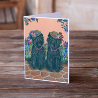 Affenpinscher Sisters Greeting Cards and Envelopes Pack of 8