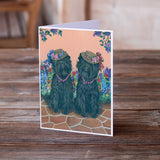 Affenpinscher Sisters Greeting Cards and Envelopes Pack of 8