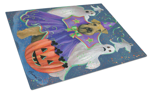 Buy this Airedale Boo Hoo Halloween Glass Cutting Board Large PPP3002LCB