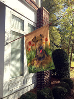 Airedale Terrier Poppies Flag Canvas House Size PPP3003CHF - Precious Pet Paintings