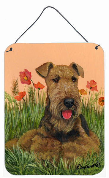 Buy this Airedale Terrier Poppies Wall or Door Hanging Prints PPP3003DS1216