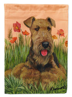 Buy this Airedale Terrier Poppies Flag Garden Size PPP3003GF