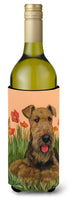 Buy this Airedale Terrier Poppies Wine Bottle Hugger PPP3003LITERK