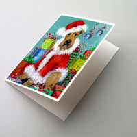 Buy this Airedale Santa Christmas Greeting Cards and Envelopes Pack of 8