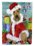 Buy this Airedale Santa Christmas Flag Garden Size PPP3004GF