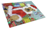 Buy this Airedale Santa Christmas Glass Cutting Board Large PPP3004LCB