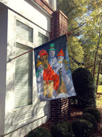 Airedale Snowpeople Christmas Flag Canvas House Size PPP3005CHF - Precious Pet Paintings