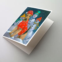 Buy this Airedale Snowpeople Christmas Greeting Cards and Envelopes Pack of 8