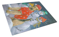 Buy this Airedale Snowpeople Christmas Glass Cutting Board Large PPP3005LCB