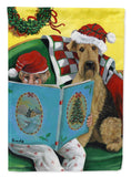 Buy this Airedale Storybook Tails Christmas Flag Canvas House Size PPP3006CHF