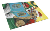 Buy this Airedale Storybook Tails Christmas Glass Cutting Board Large PPP3006LCB