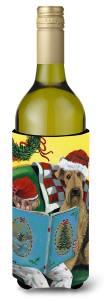 Buy this Airedale Storybook Tails Christmas Wine Bottle Hugger PPP3006LITERK