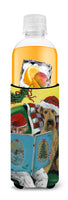 Airedale Storybook Tails Christmas Ultra Hugger for slim cans PPP3006MUK - Precious Pet Paintings