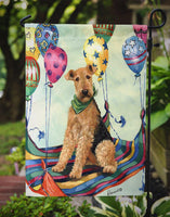 Airedale High Flyer Flag Garden Size PPP3008GF - Precious Pet Paintings