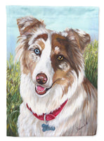 Buy this Australian Shepherd Scarlet Flag Garden Size PPP3009GF