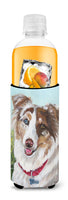 Australian Shepherd Scarlet Ultra Hugger for slim cans PPP3009MUK - Precious Pet Paintings