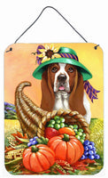 Buy this Basset Hound Autumn Wall or Door Hanging Prints PPP3010DS1216