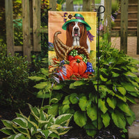 Basset Hound Autumn Flag Garden Size PPP3010GF - Precious Pet Paintings