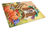 Buy this Basset Hound Autumn Glass Cutting Board Large PPP3010LCB