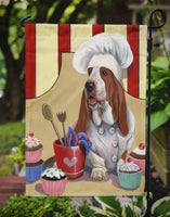 Basset Hound Cupcake Hound Flag Garden Size PPP3011GF - Precious Pet Paintings