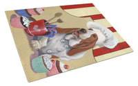 Buy this Basset Hound Cupcake Hound Glass Cutting Board Large PPP3011LCB