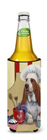 Basset Hound Cupcake Hound Ultra Hugger for slim cans PPP3011MUK - Precious Pet Paintings