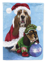 Buy this Basset Hound Santa Christmas Flag Canvas House Size PPP3012CHF