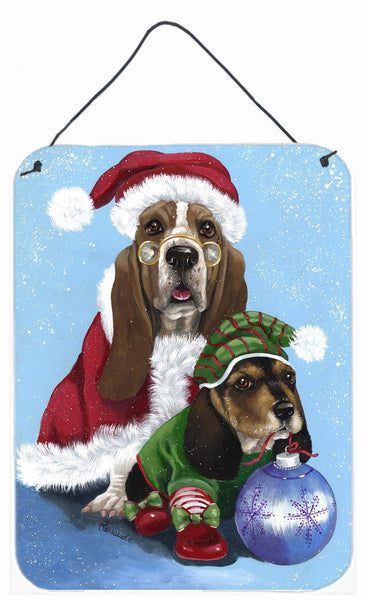 Buy this Basset Hound Santa Christmas Wall or Door Hanging Prints PPP3012DS1216