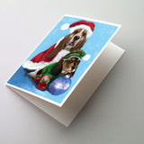 Buy this Basset Hound Santa Christmas Greeting Cards and Envelopes Pack of 8