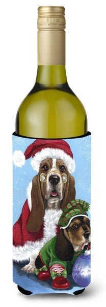 Buy this Basset Hound Santa Christmas Wine Bottle Hugger PPP3012LITERK