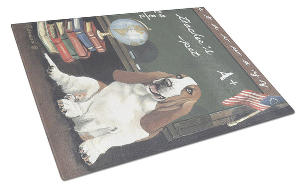 Buy this Basset Hound Teacher's Pet Glass Cutting Board Large PPP3013LCB