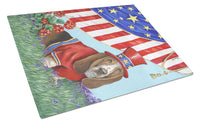 Buy this Basset Hound USA Glass Cutting Board Large PPP3014LCB