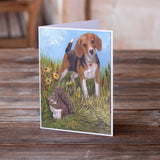 Beagle Hunter Hunted Greeting Cards and Envelopes Pack of 8
