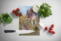 Beagle Hunter Hunted Glass Cutting Board Large PPP3016LCB - Precious Pet Paintings
