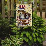 Beagle USA Flag Garden Size PPP3017GF - Precious Pet Paintings