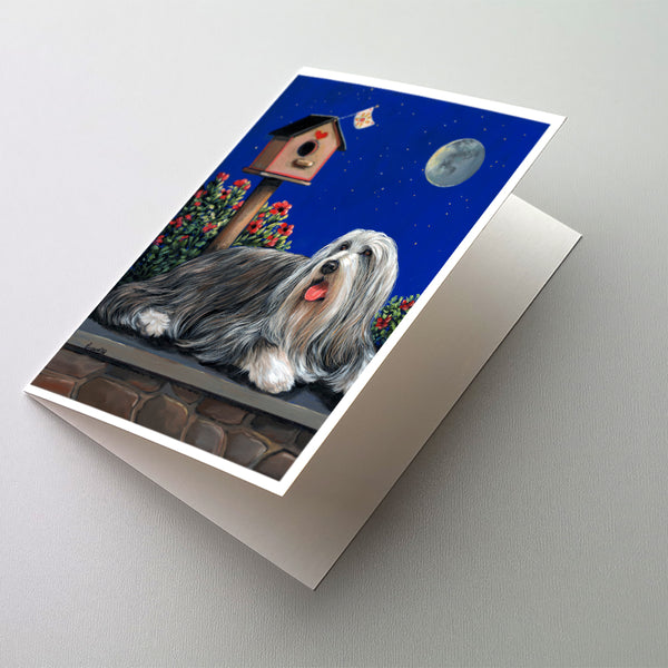 Buy this Bearded Collie Moon shine Greeting Cards and Envelopes Pack of 8