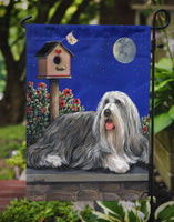 Bearded Collie Moon shine Flag Garden Size PPP3018GF - Precious Pet Paintings