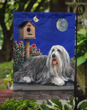 Bearded Collie Moon shine Flag Garden Size PPP3018GF - Precious Pet Paintings