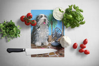 Bearded Collie Cool Summer Glass Cutting Board Large PPP3019LCB - Precious Pet Paintings