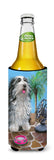 Bearded Collie Cool Summer Ultra Hugger for slim cans PPP3019MUK - Precious Pet Paintings