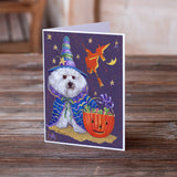 Bichon Frise Boo Halloween Greeting Cards and Envelopes Pack of 8